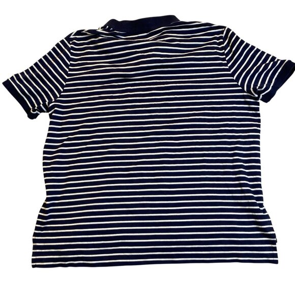 Polo Ralph Lauren Mens Polo Shirt 2XL Pima Soft Touch Navy & White Short Sleeve - Picture 2 of 7